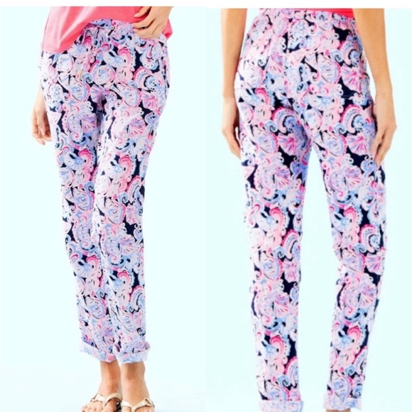 Lilly Pulitzer Pants - Lilly Pulitzer Aden High Tide It’s For Shore Pant